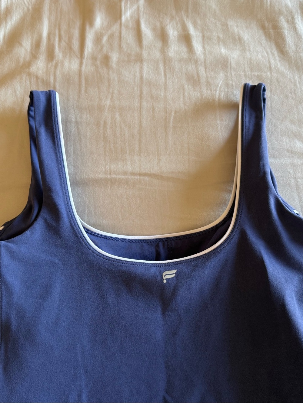 Fabletics Women's On The Go Classic Mini Dress Blue Dawn/Classic White Medium M - Picture 12 of 15